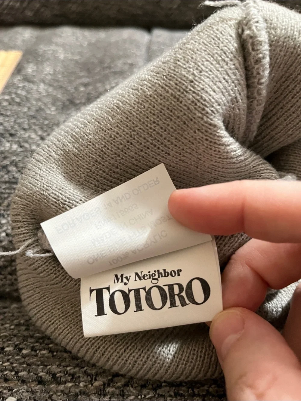 My Neighbor Totoro plush beanie with Leaf Accent